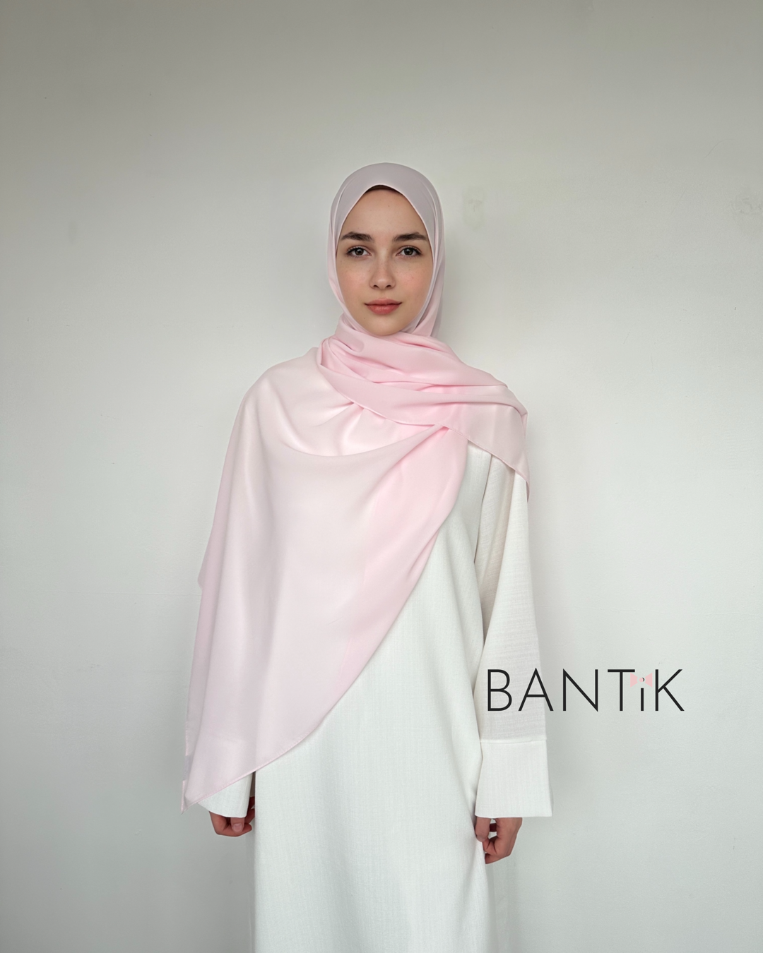 Hijab châle soie de mèdine rose