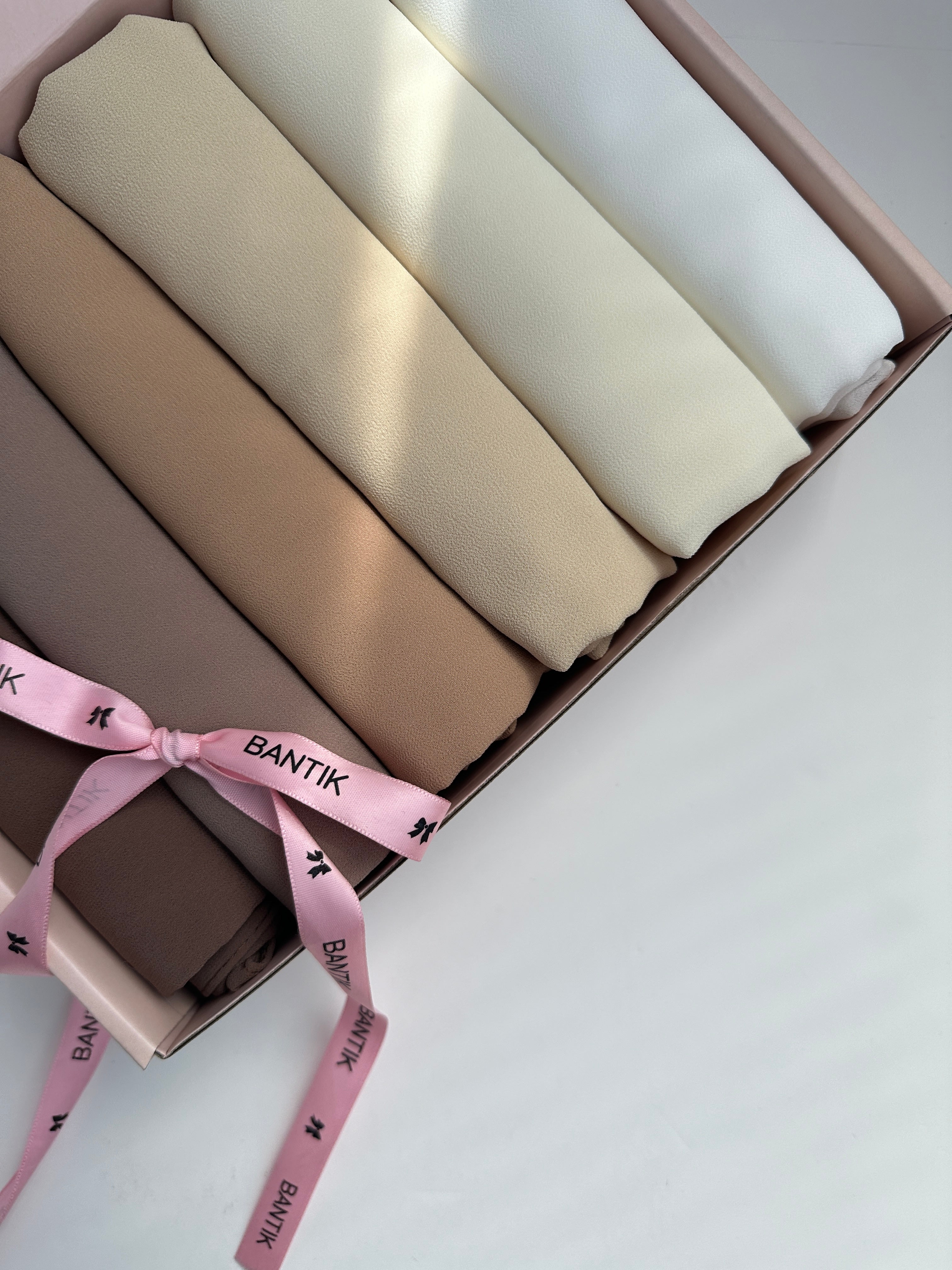Box six hijabs mousseline BANTIK