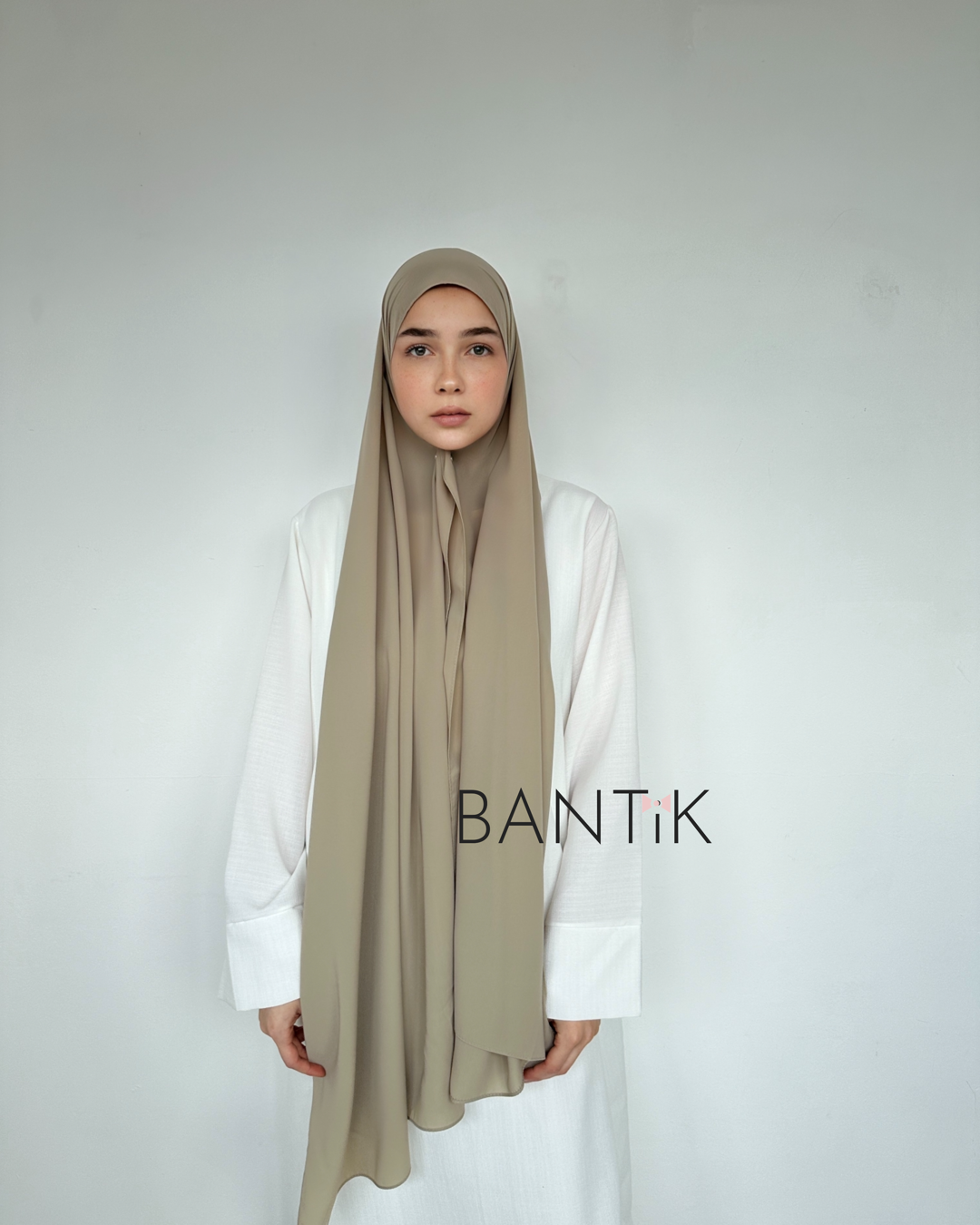 Hijab écharpe châle voile soie de MÈDINE beige