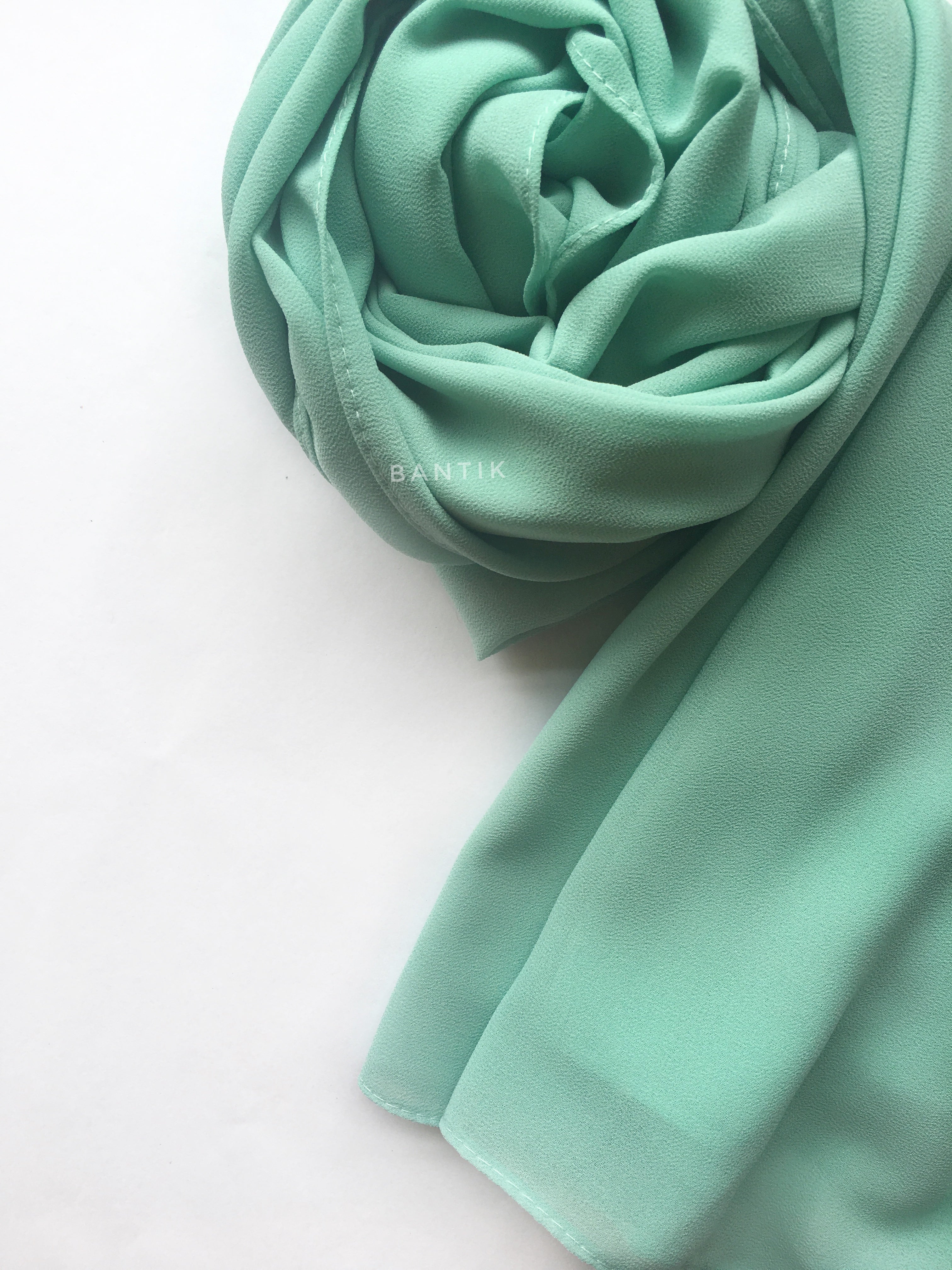 VERT D'EAU HIJAB MOUSSELINE - BANTIK