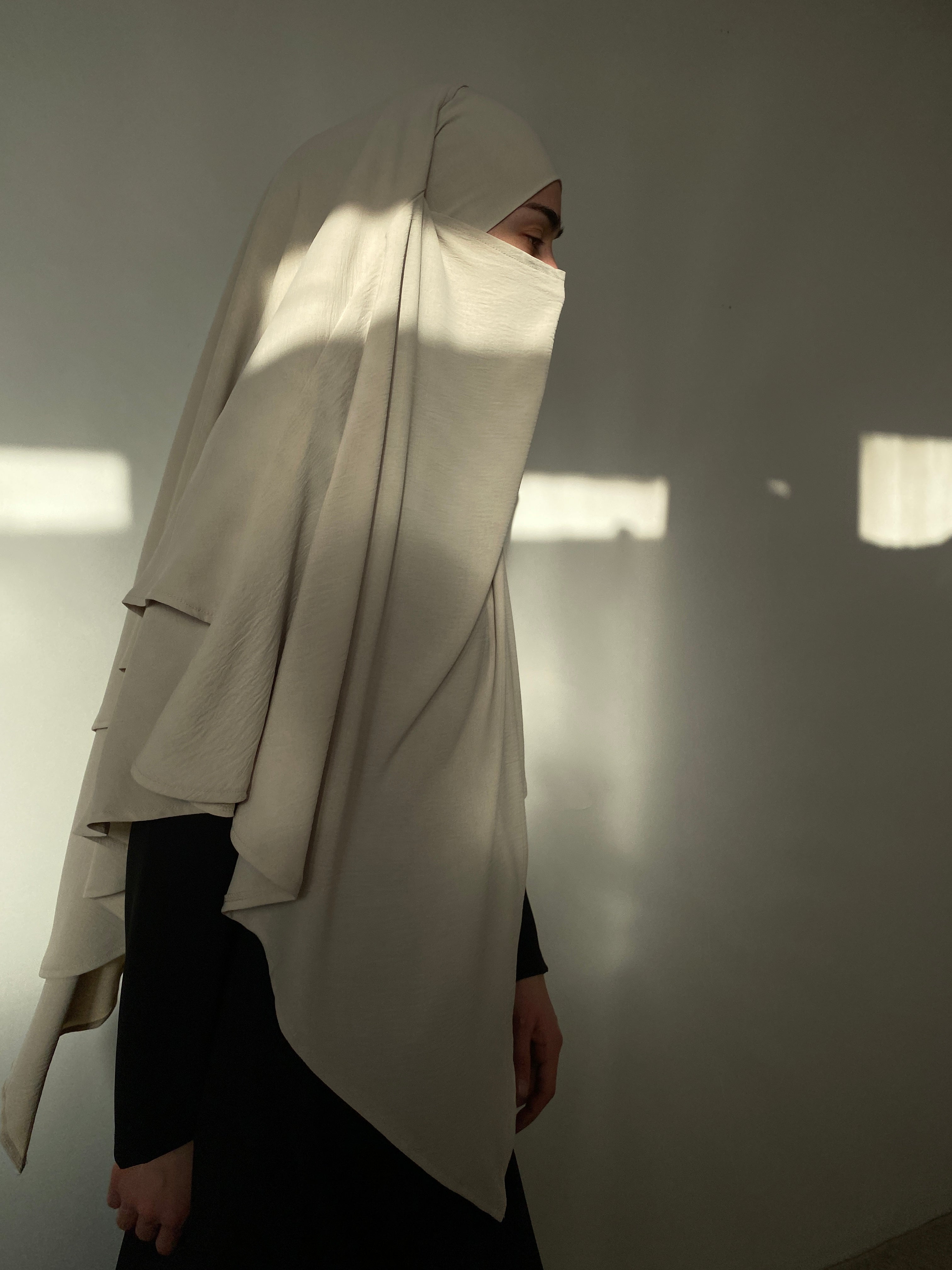 Khimar pour femme Musulmane, khimar pas cher, khimar deux voiles, khimar 2 voiles.