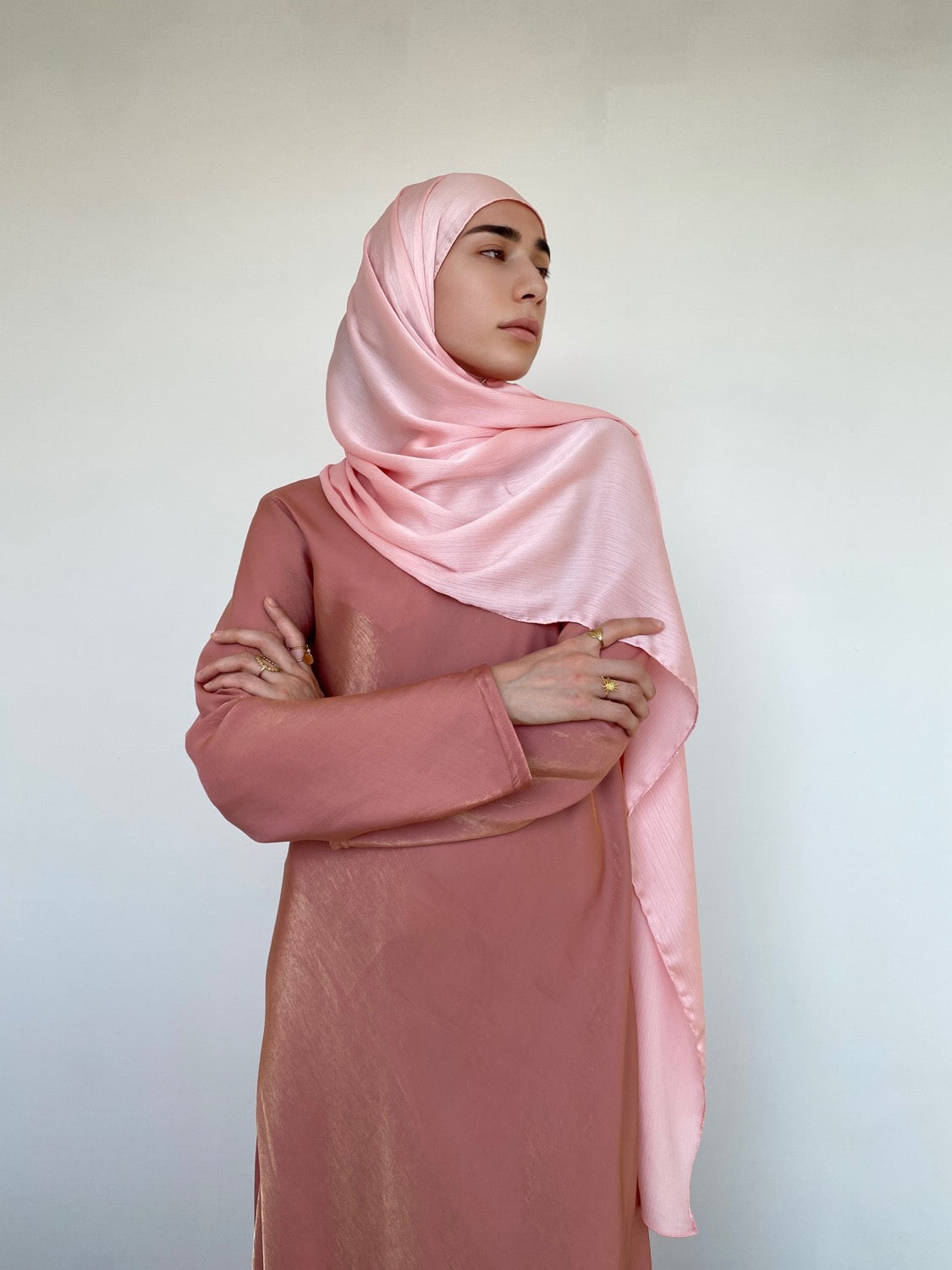 HIJAB EFFET SATIN DRAGÉE - BANTIK