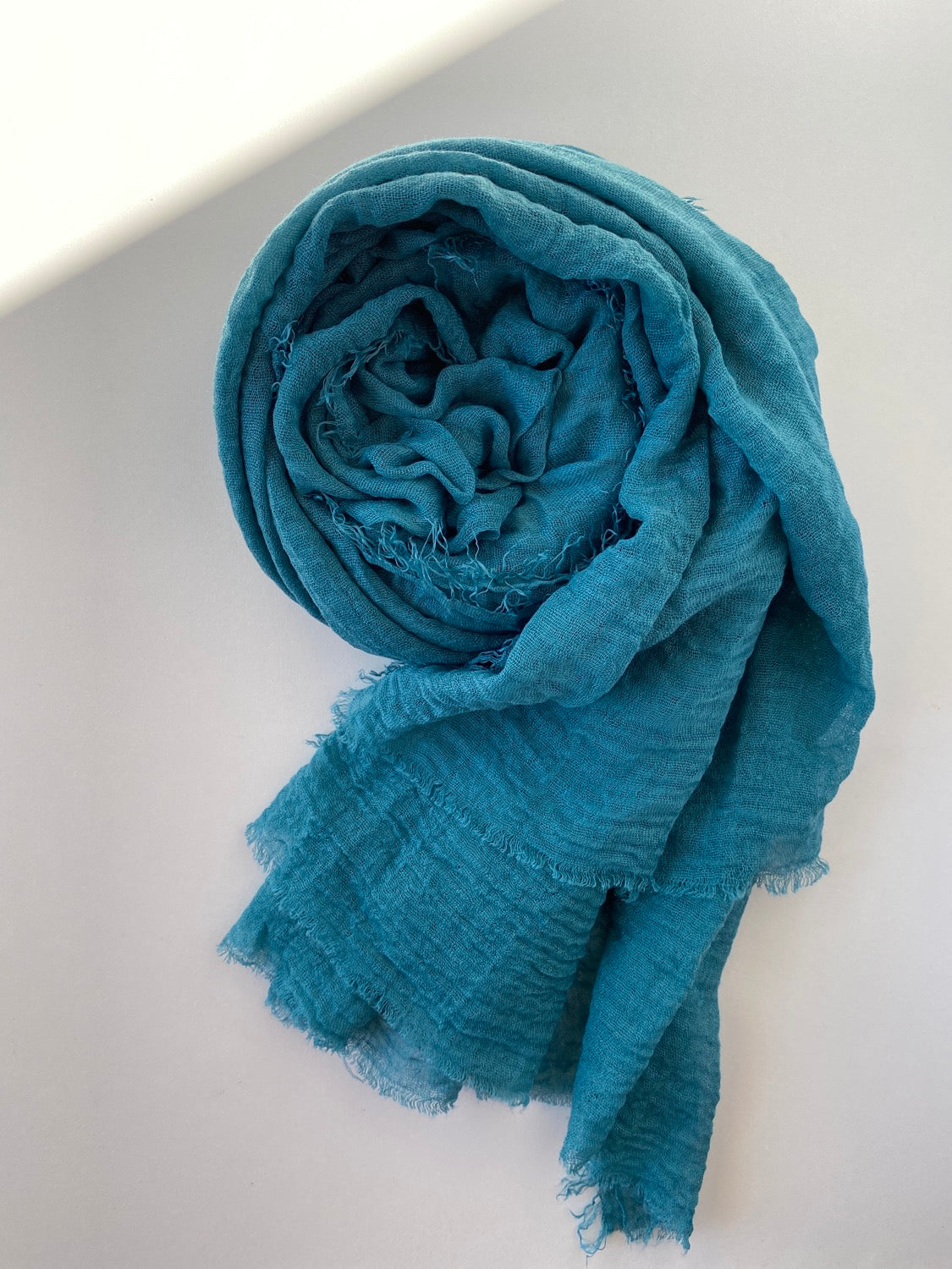 HIJAB MAXI CHÂLE BLEU CANARD - BANTIK