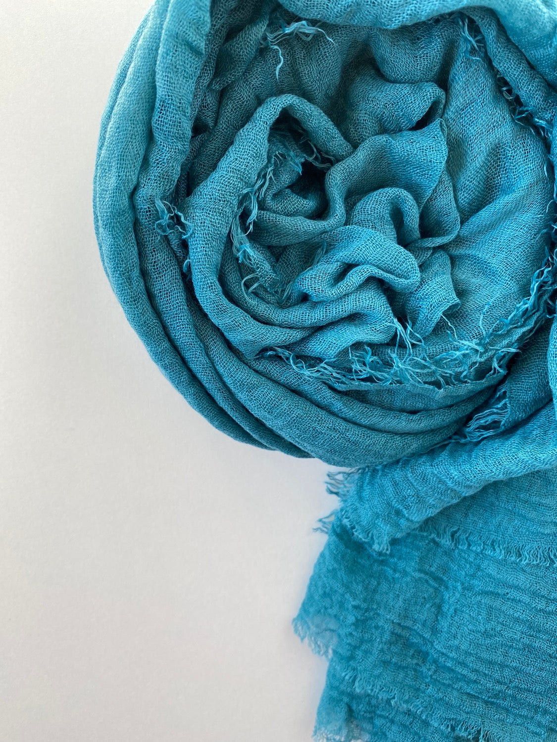 HIJAB MAXI CHÂLE BLEU CANARD - BANTIK