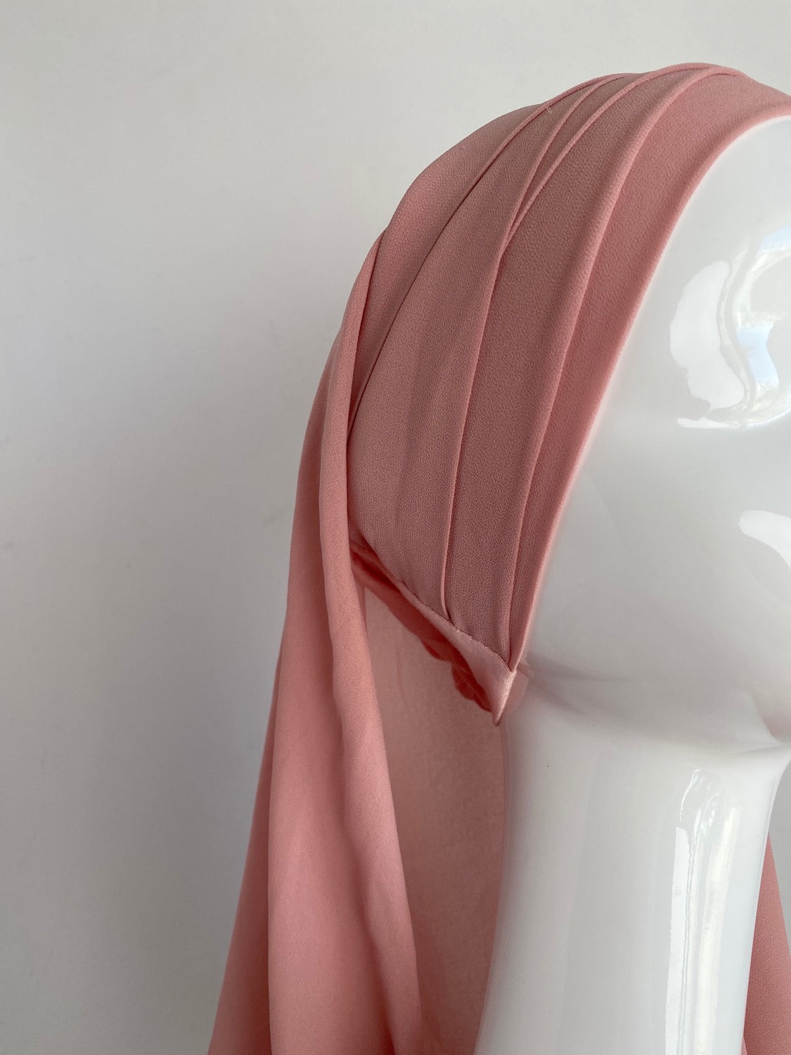 HIJAB À ENFILER MOUSSELINE ROSE PÂLE - BANTIK