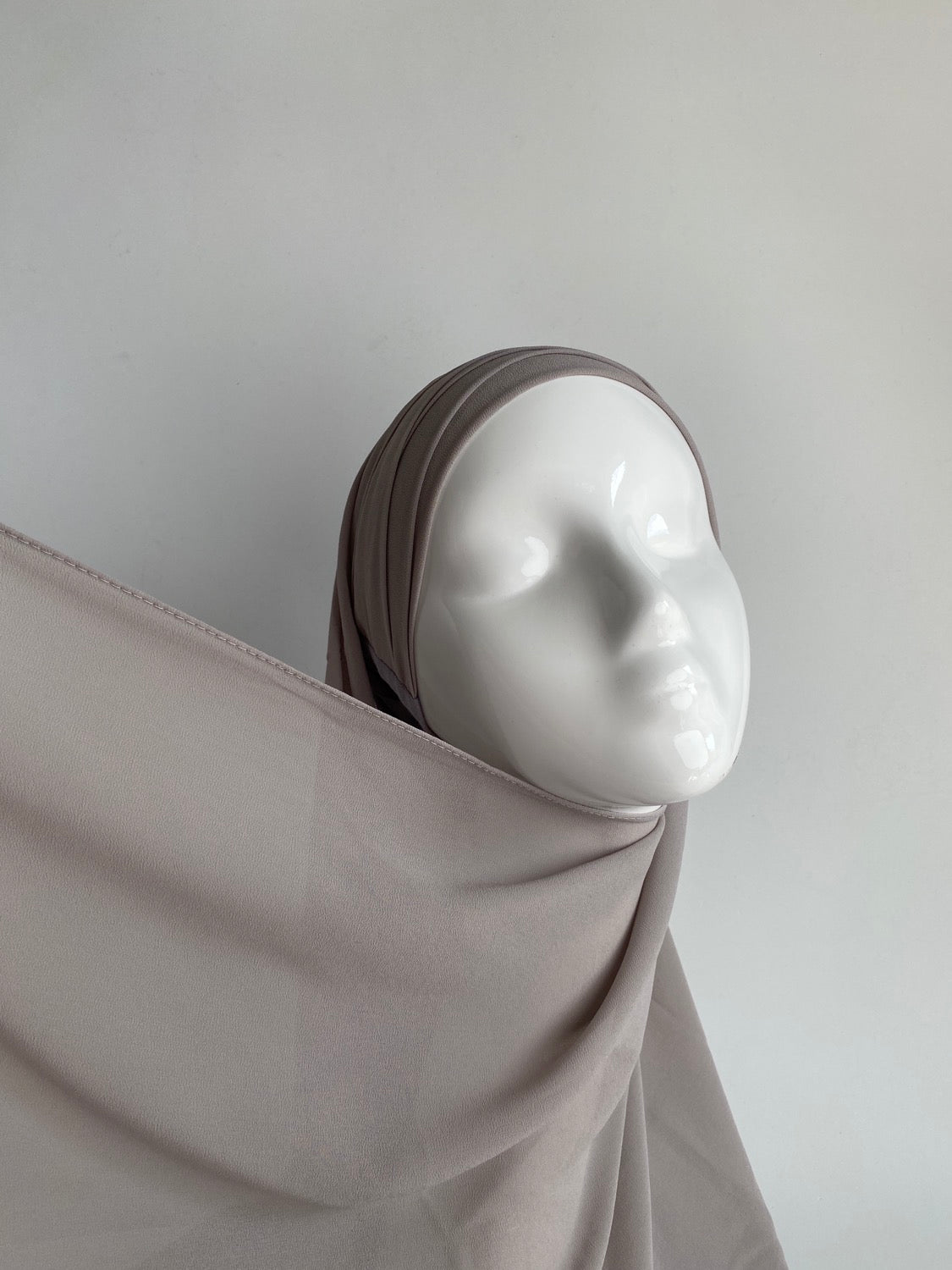 HIJAB À ENFILER MOUSSELINE GRIS - BANTIK