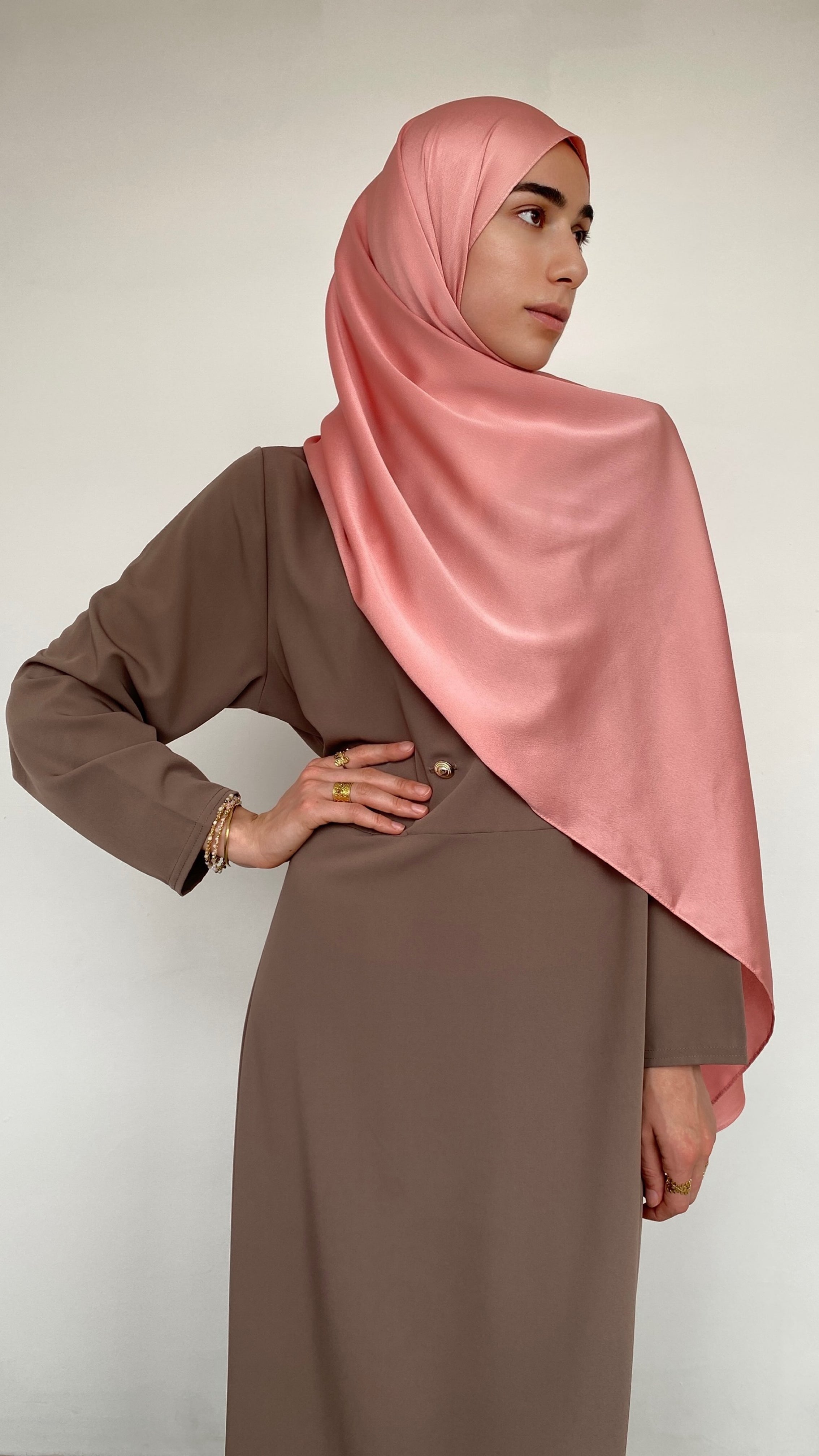 Hijab satin rose