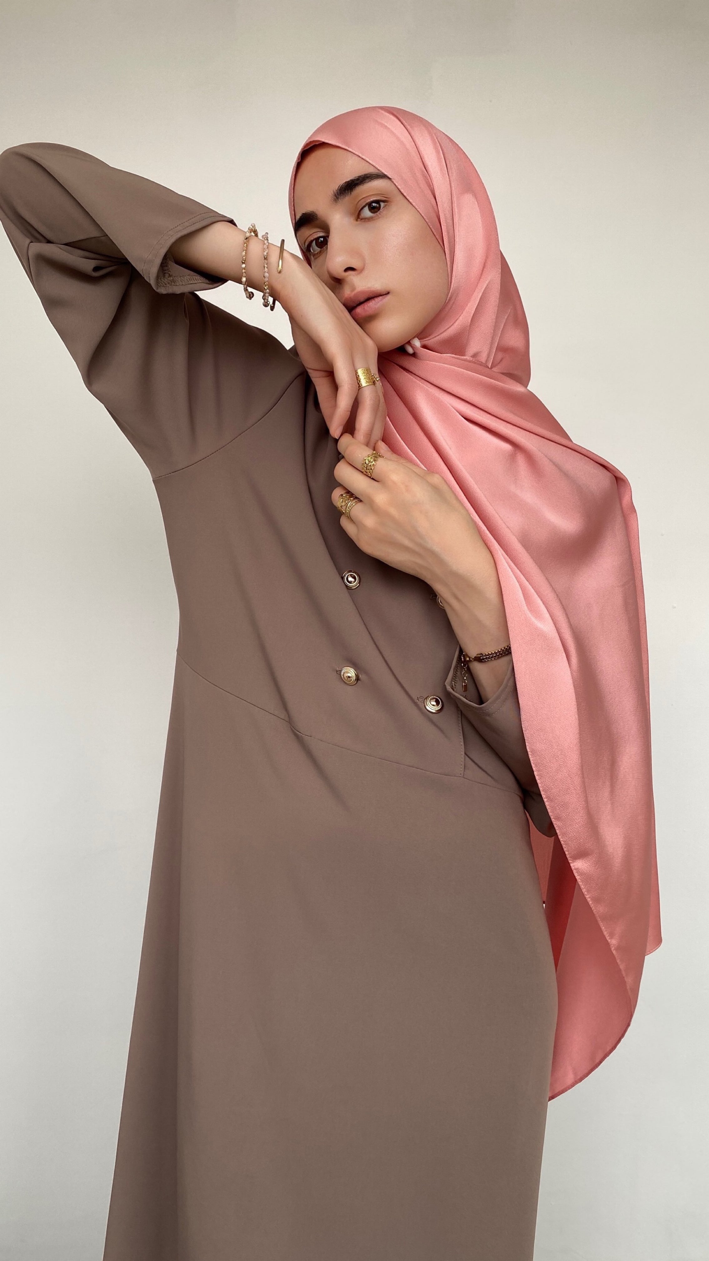 Hijab satin rose