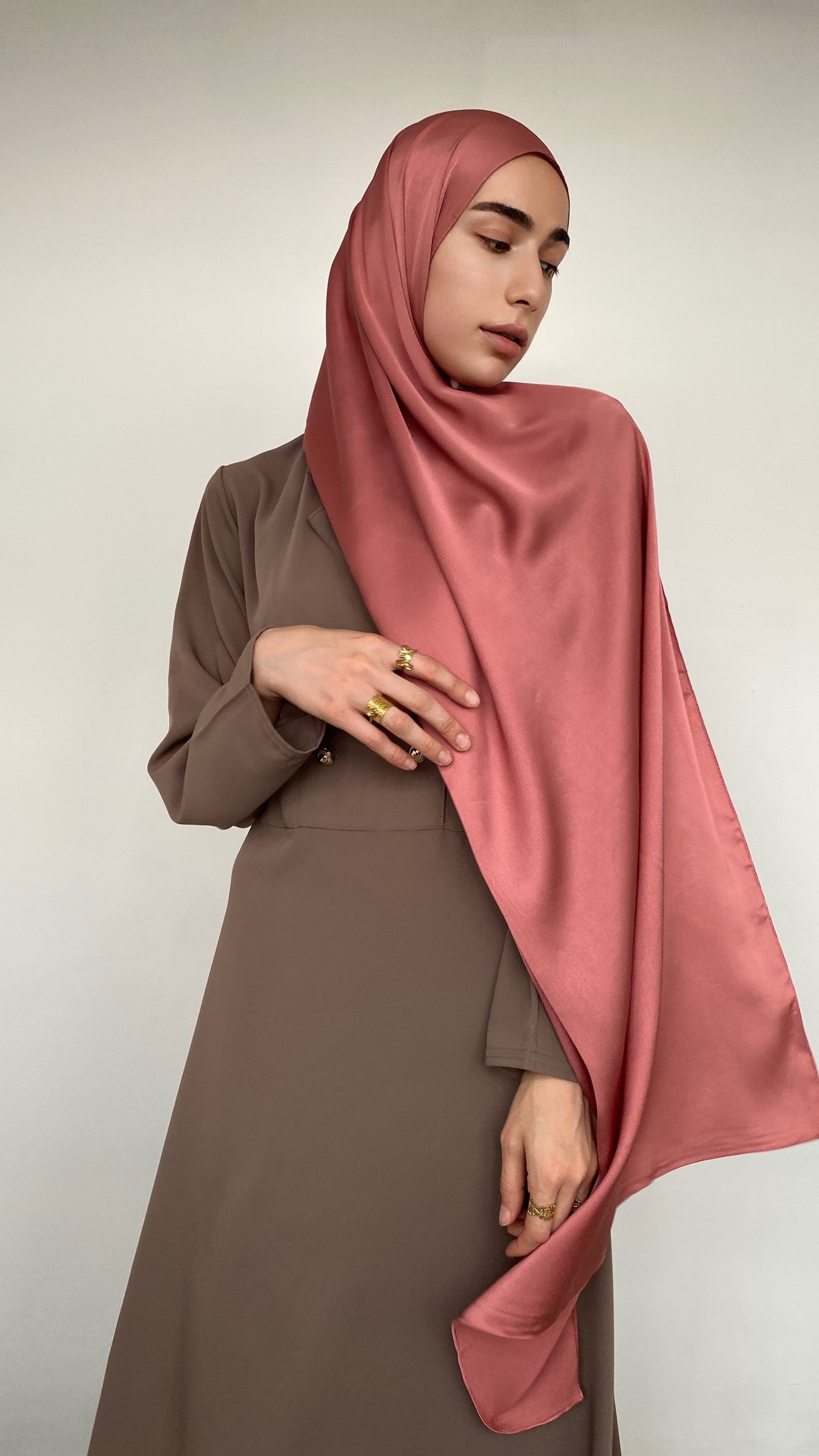 Hijab satin rose