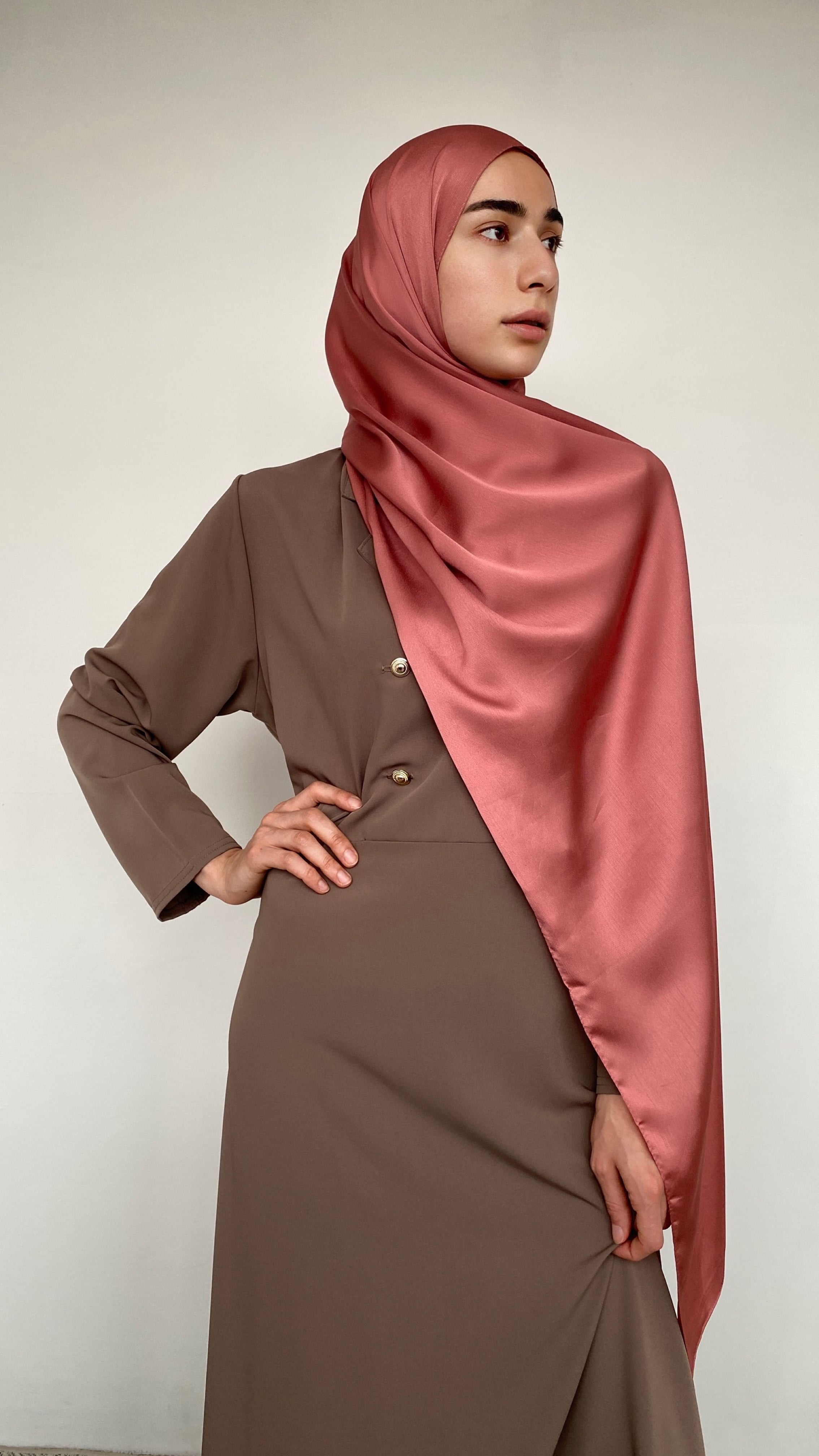 Hijab satin rose