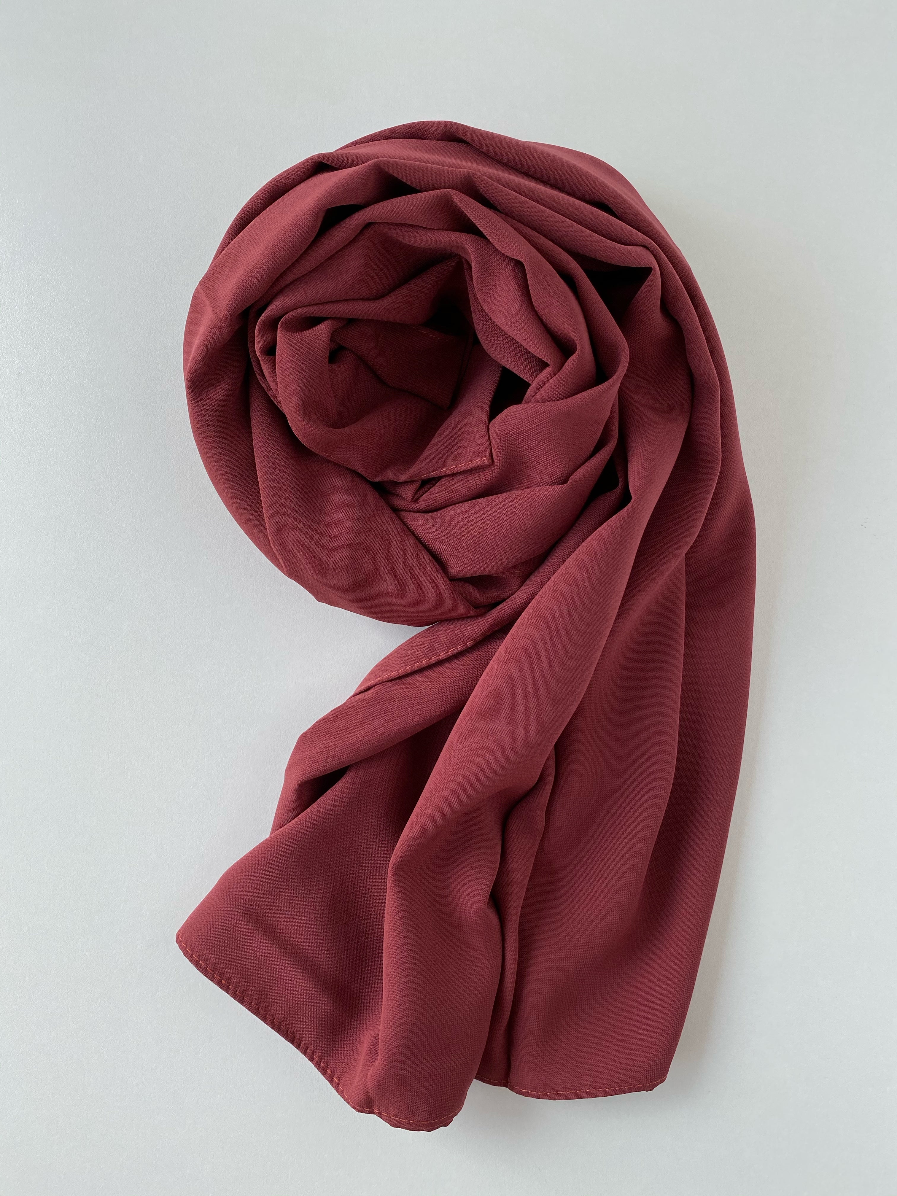 Hijab soie de médine, hijab opaque, Medina silk hijab, hijab bordeaux