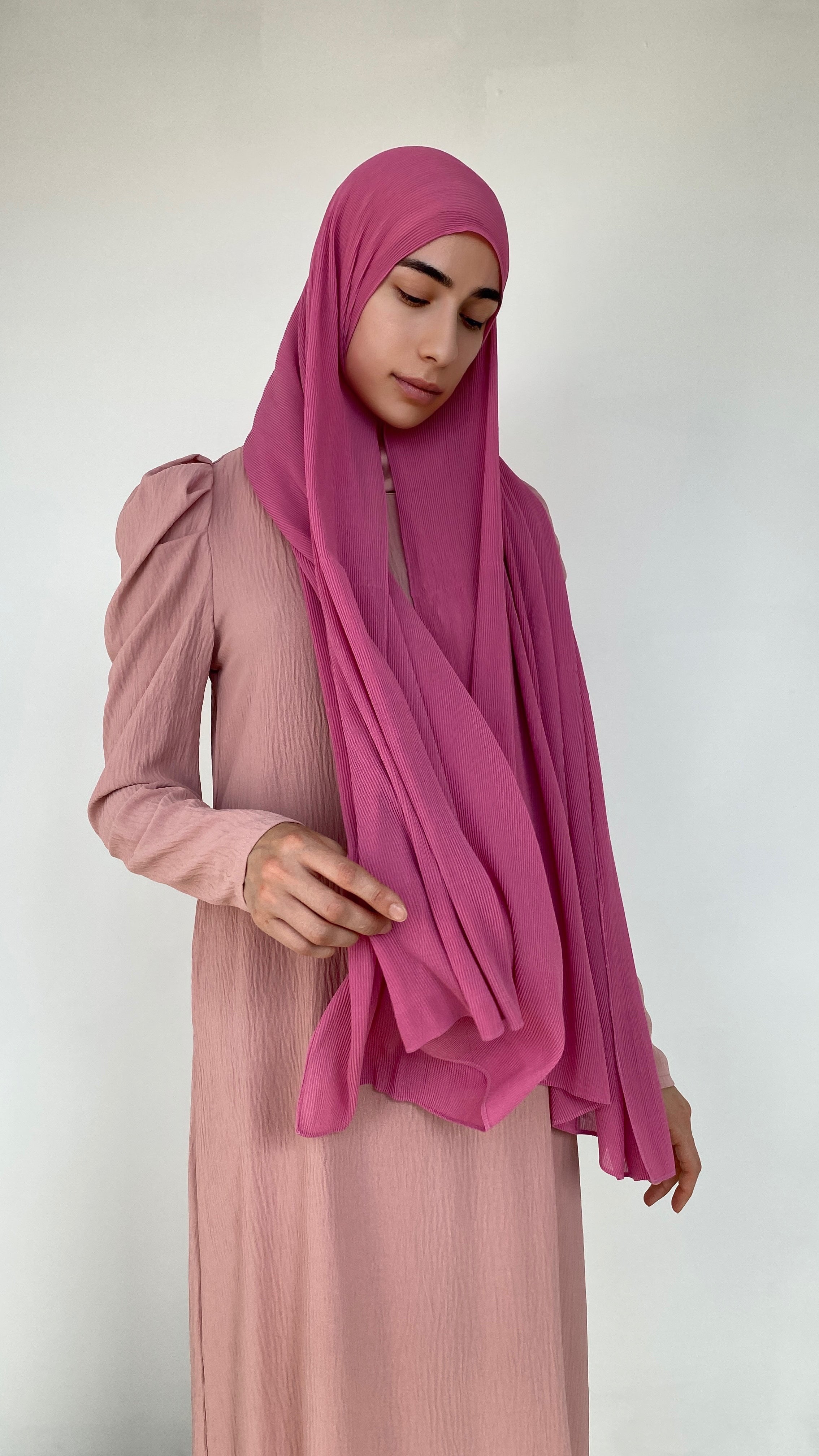 Hijab mousseline plissé, hijab côtelé, hijab long, XXL, chiffon hijab.
