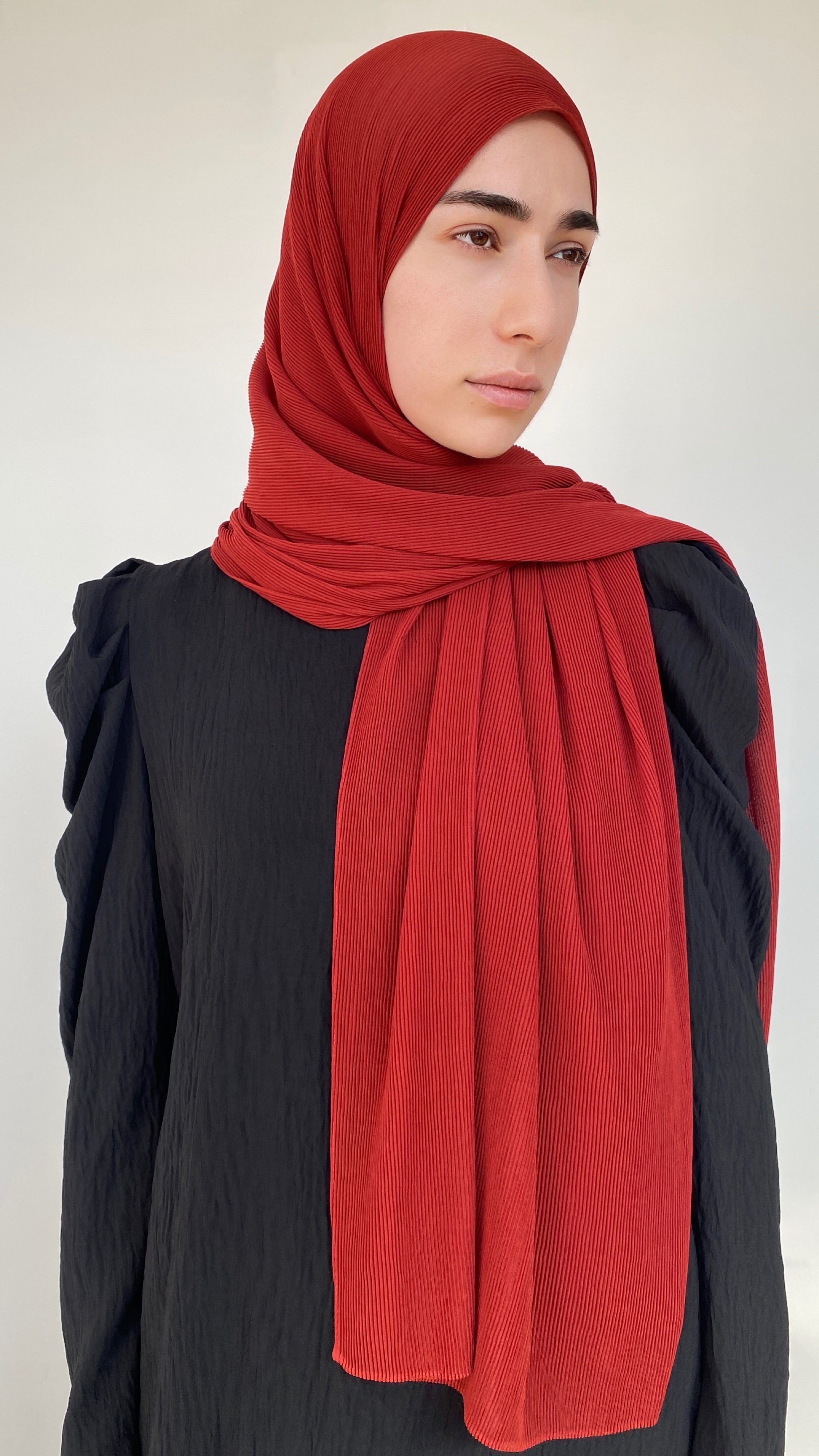 Hijab mousseline plissé, hijab côtelé, hijab long, XXL, chiffon hijab.
