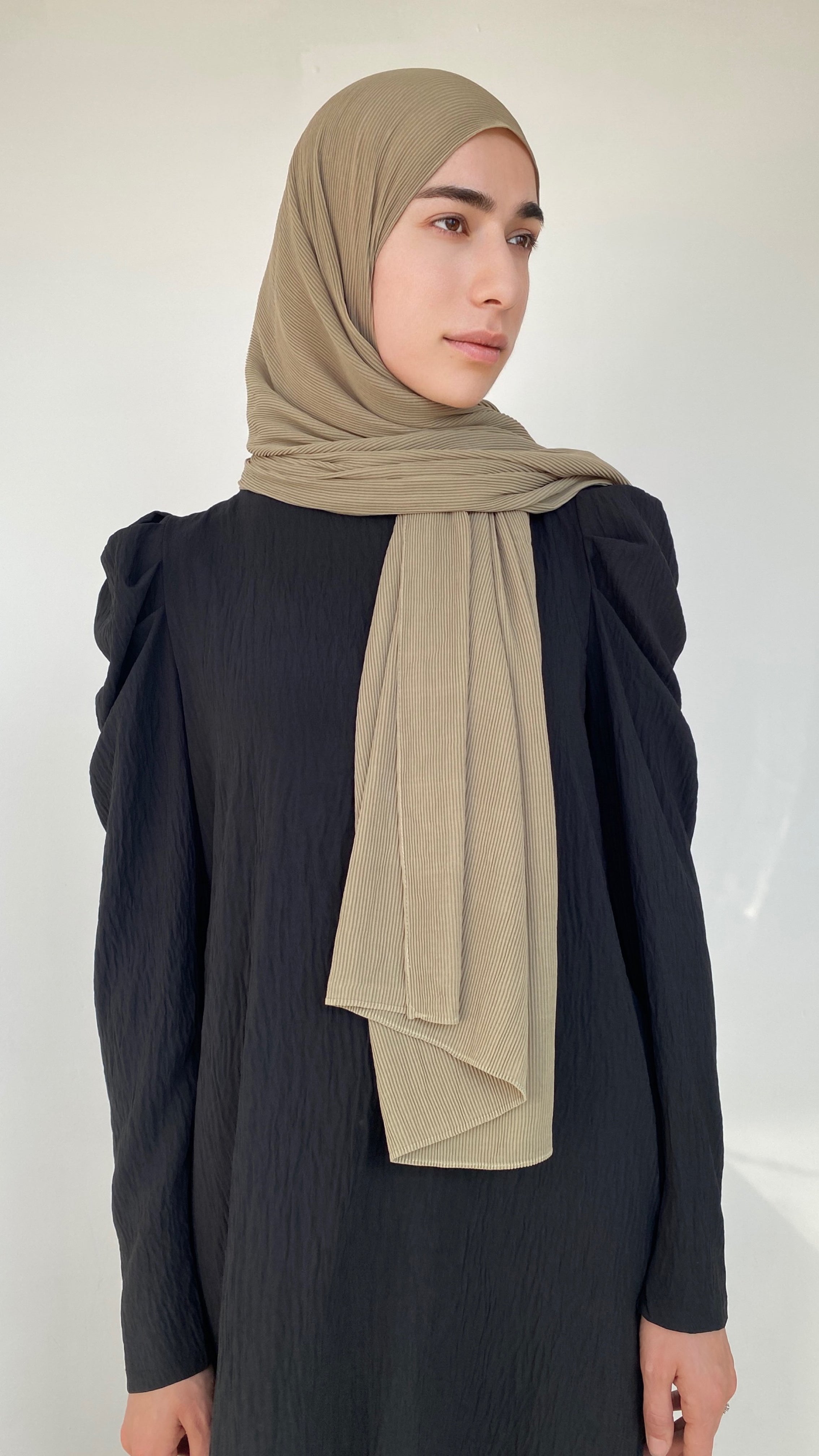 Hijab mousseline plissé, hijab côtelé, hijab long, XXL, chiffon hijab.