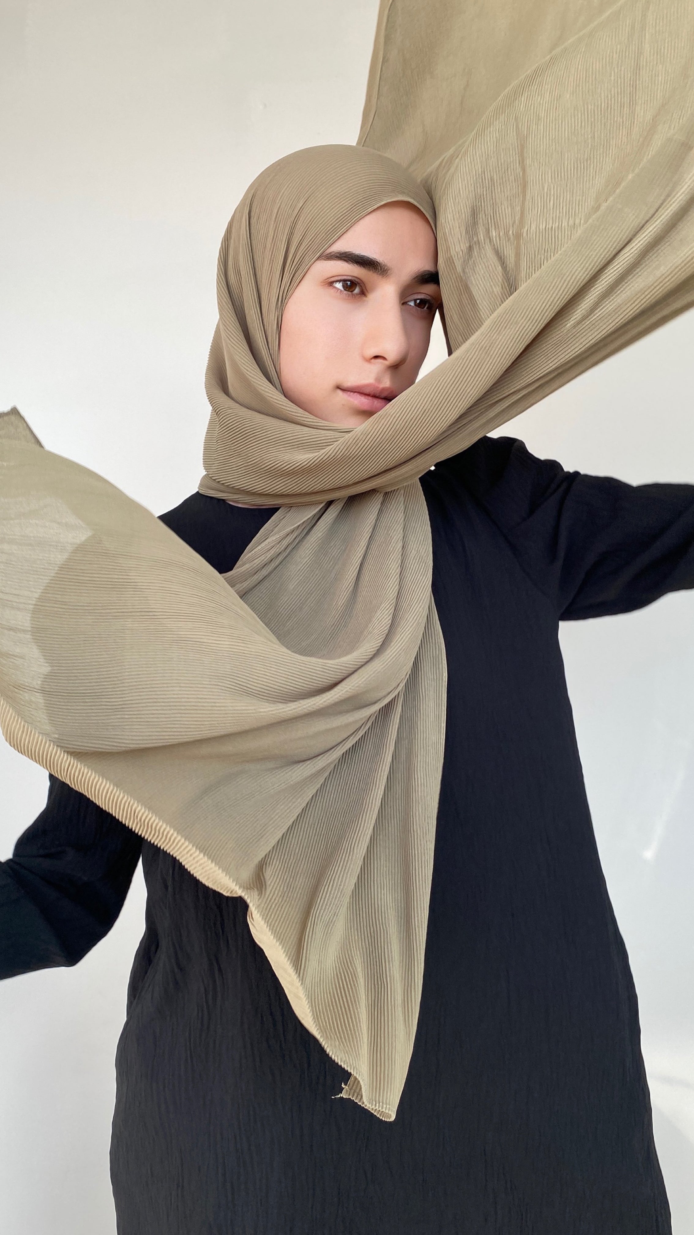 Hijab mousseline plissé, hijab côtelé, hijab long, XXL, chiffon hijab.