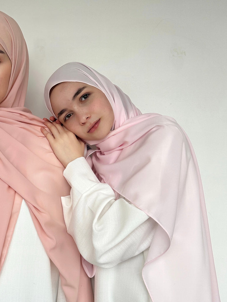 Hijab châle soie de MÈDINE rose 