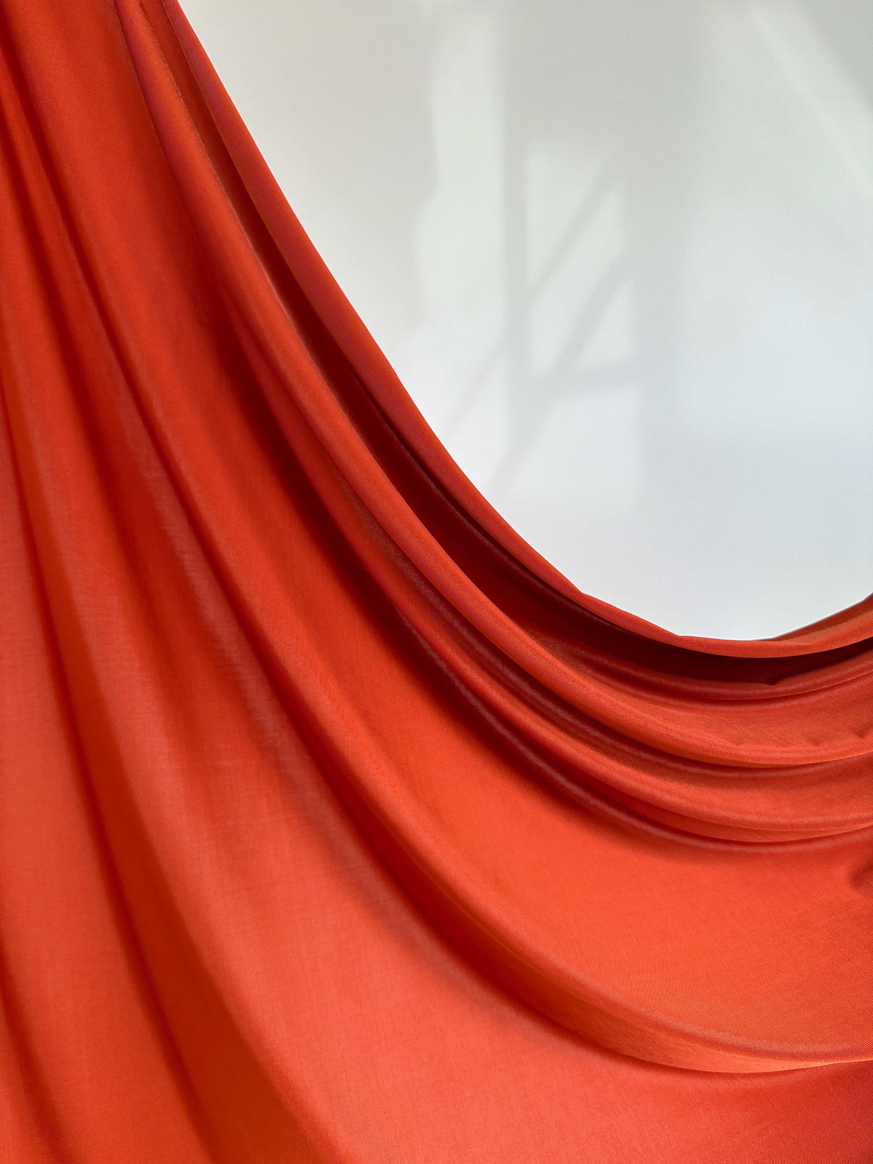Hijab jersey liquid couleur rouille ou terracotta xxl 