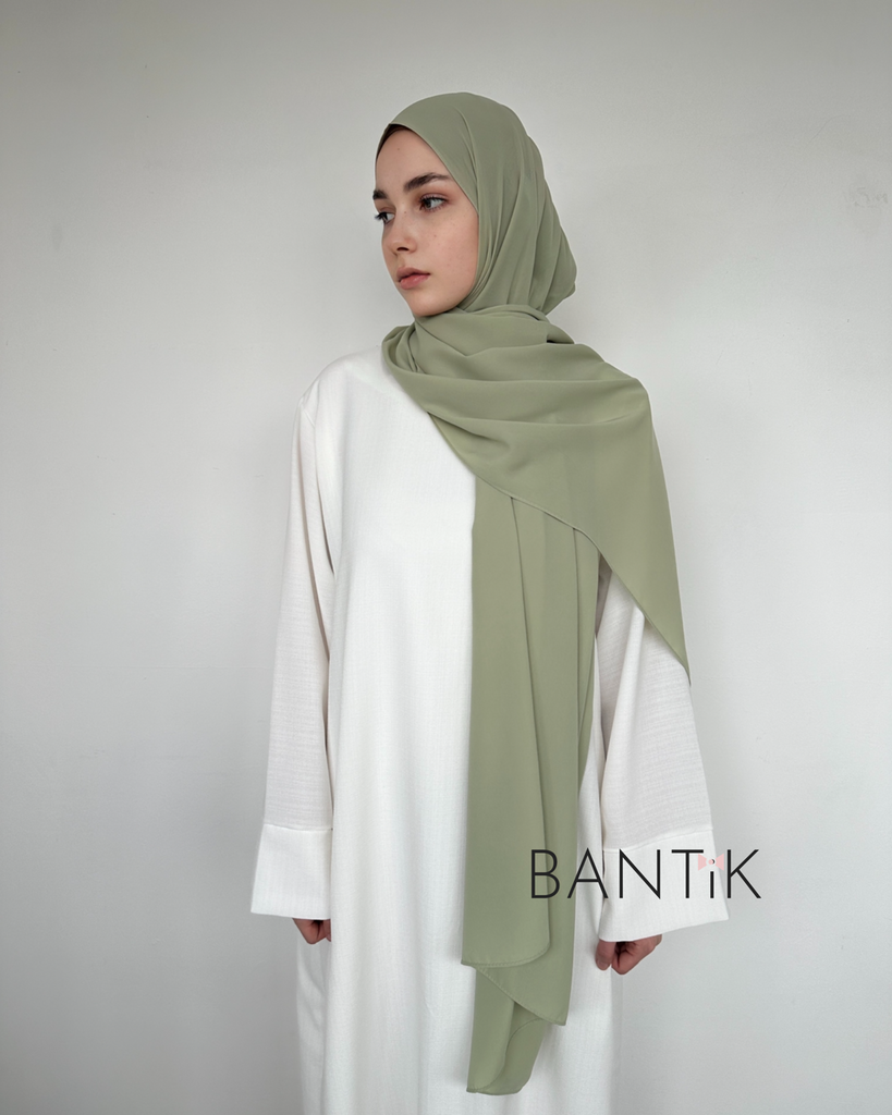 Hijab écharpe voile soie de MÈDINE vert