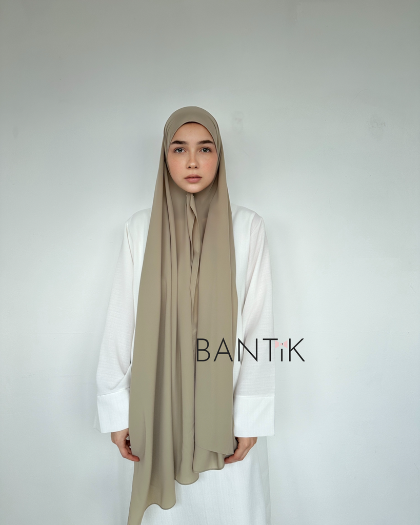 Hijab écharpe châle voile soie de MÈDINE beige 