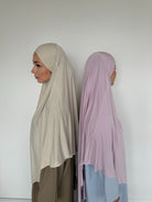 Khimar en bambou lilas pour femme, long, fluide et léger – BANTIK