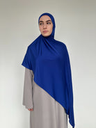 Hijab Jersey Liquid bleu royal intense, tissu fluide et chic.