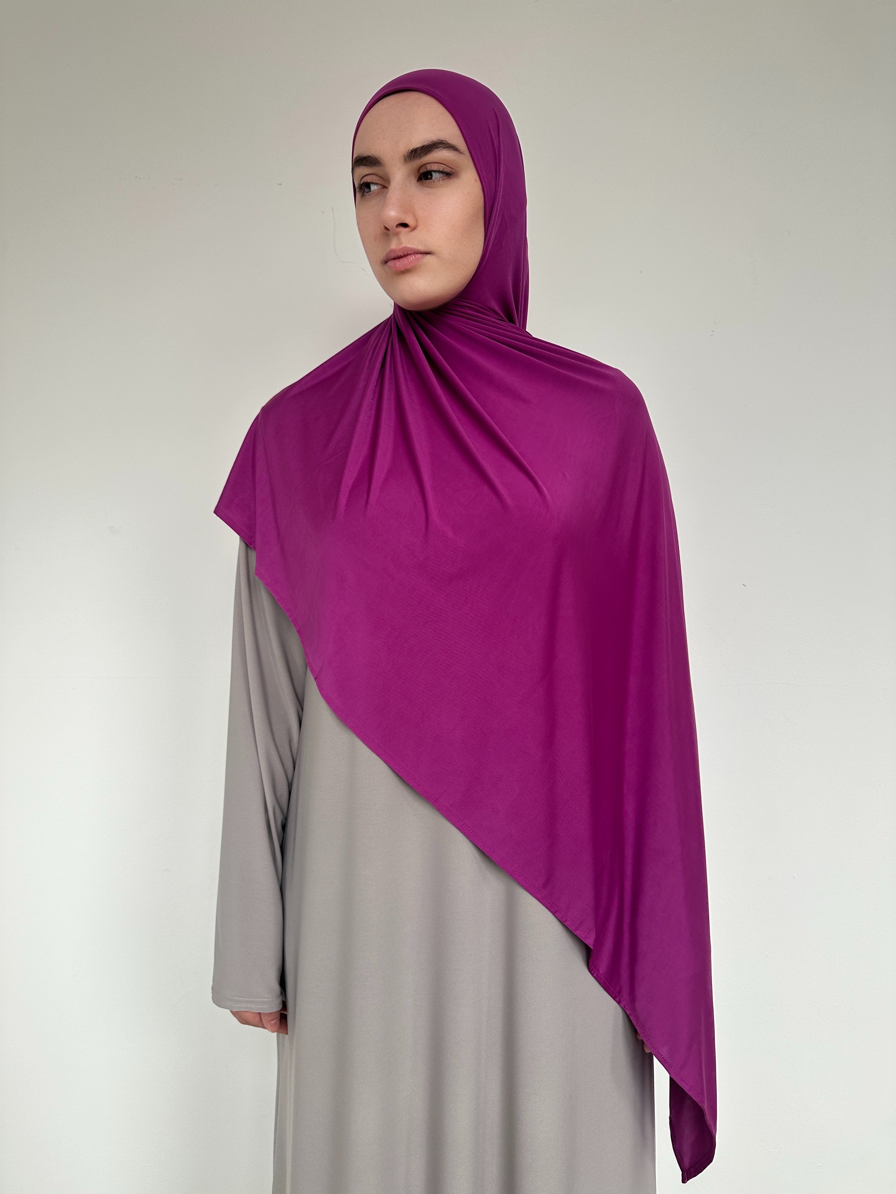 Hijab jersey liquid violet magenta intense