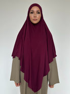 Khimar en bambou cerise pour femme, fluide, léger et couvrant – BANTIK