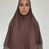 Khimar bamboo marron taupe