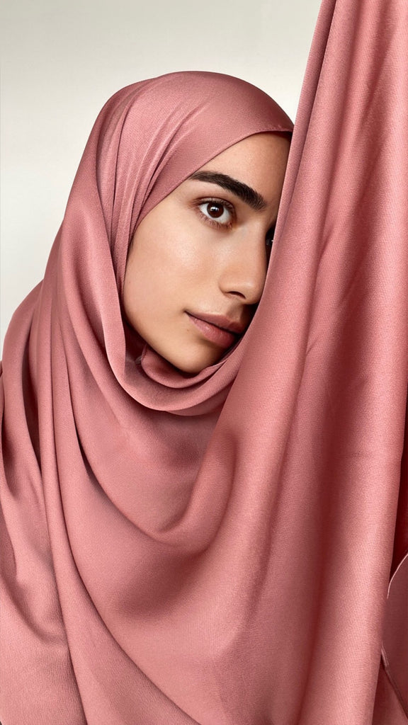 Hijab satin rose