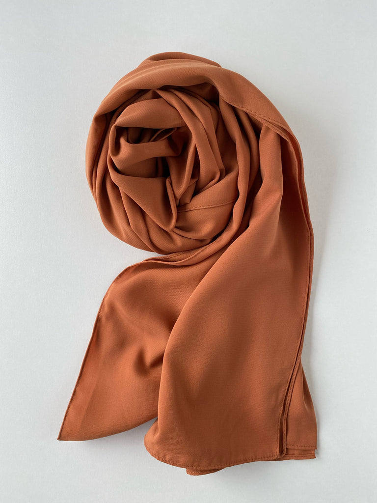 Hijab soie de médine, hijab opaque, Medina silk hijab, hijab orange