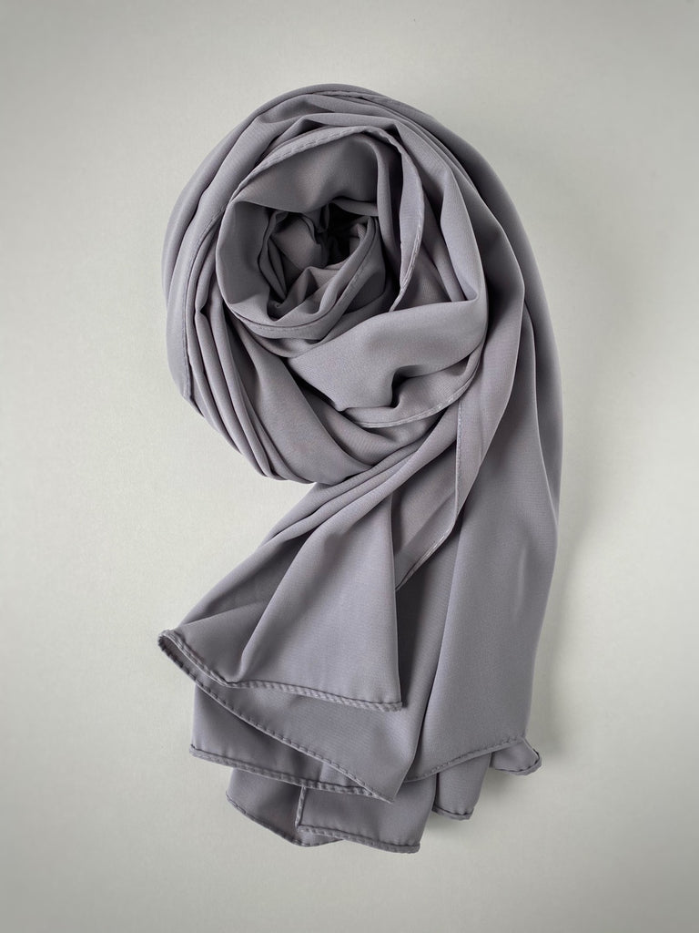 Hijab soie de médine, hijab opaque, Medina silk hijab, hijab gris